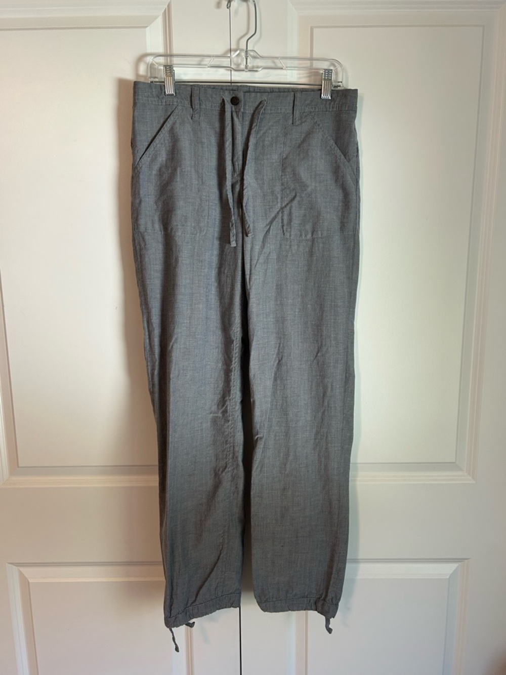 Icebreaker Merino Pants Womens 10 Gray Jogger Drawstring Elastic Cuff Pockets